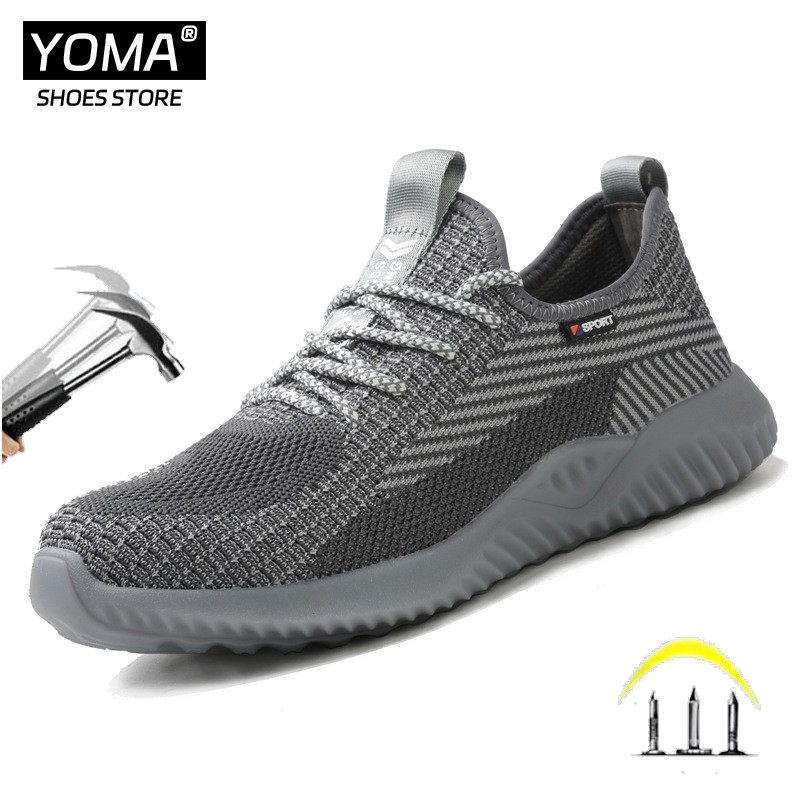 รองเท้าผู้ชาย รองเท้าเพื่อความปลอดภัย สำหรับสวมใส่ทำงาน size 36-47
