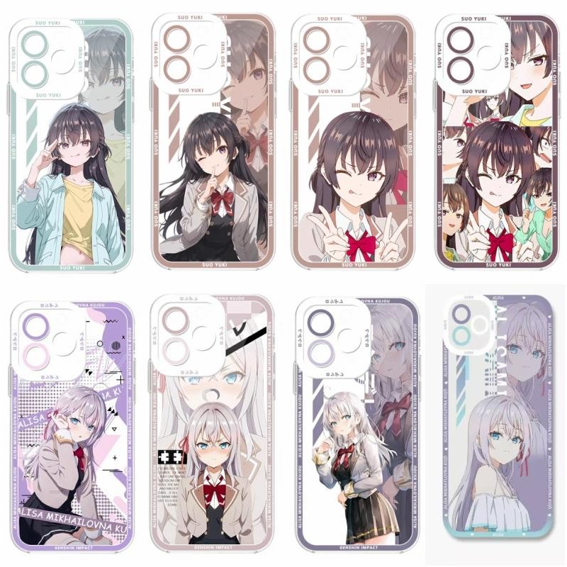 อะนิเมะการ์ตูนสาวalisa Mikhailnova Kujou Yuki Suou ShellสําหรับIPhone 16 15 14 13 Mini 12 11 Pro 78 Plus X XS XR 6 6Sกรณีนุ่มอะนิเมะซิลิโคนกันกระแทกกันชน