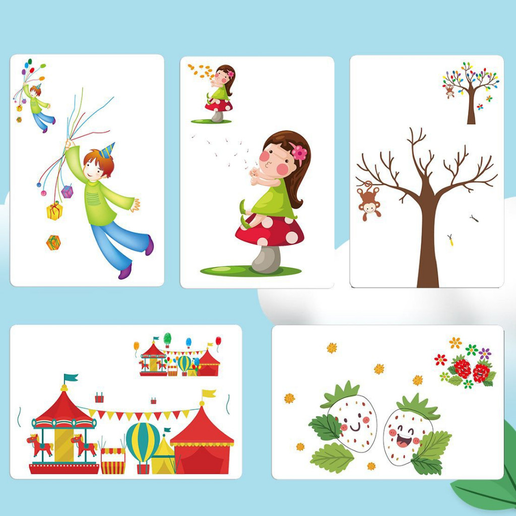 การวาดนิ้วของเด็ก วาดรูปด้วยนิ้วมือ ของเล่นเสริมพัฒนาการ ของเล่นเสริมพัฒนาการด้านศิลปะของเด็ก เม็ดสีปลอดสารพิษ - รูปที่ 5