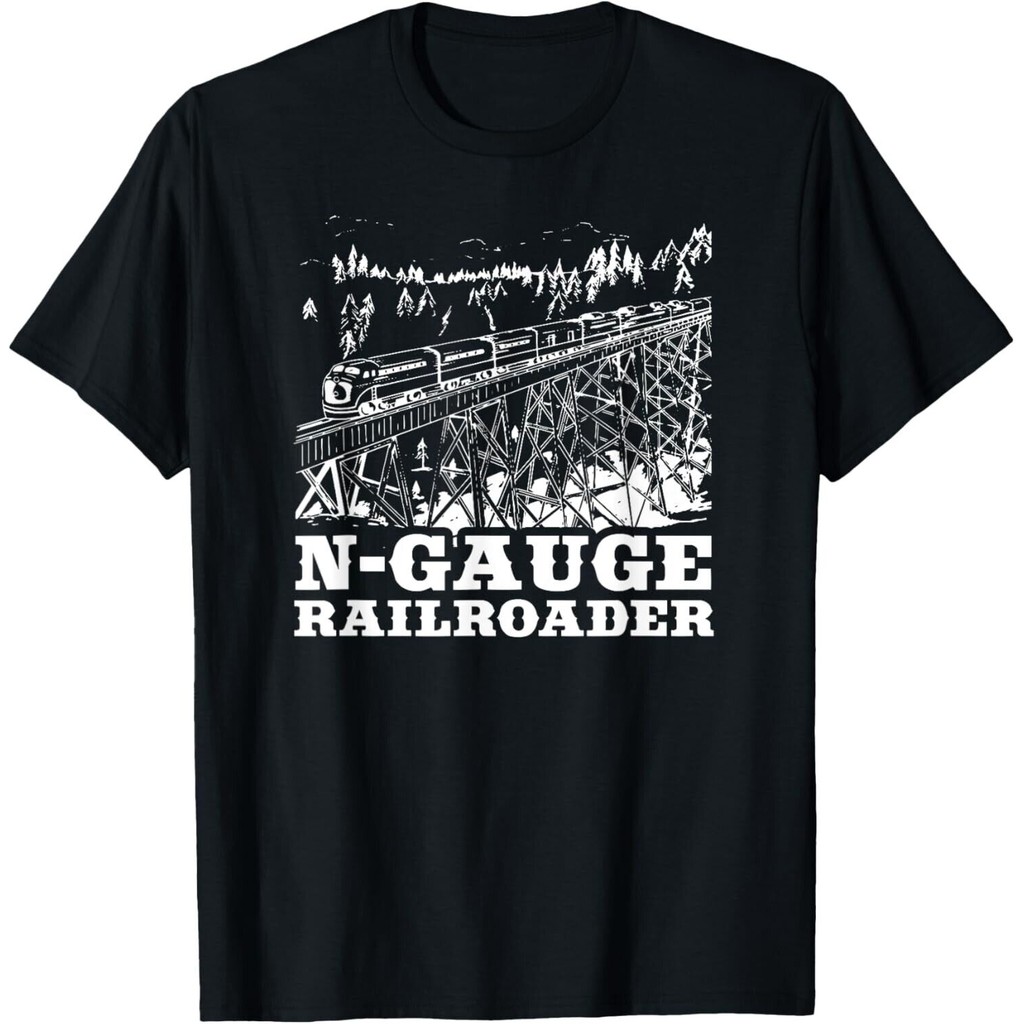 Model Train N Gauge Railroad Model รถไฟ N Scale เสื้อยืด