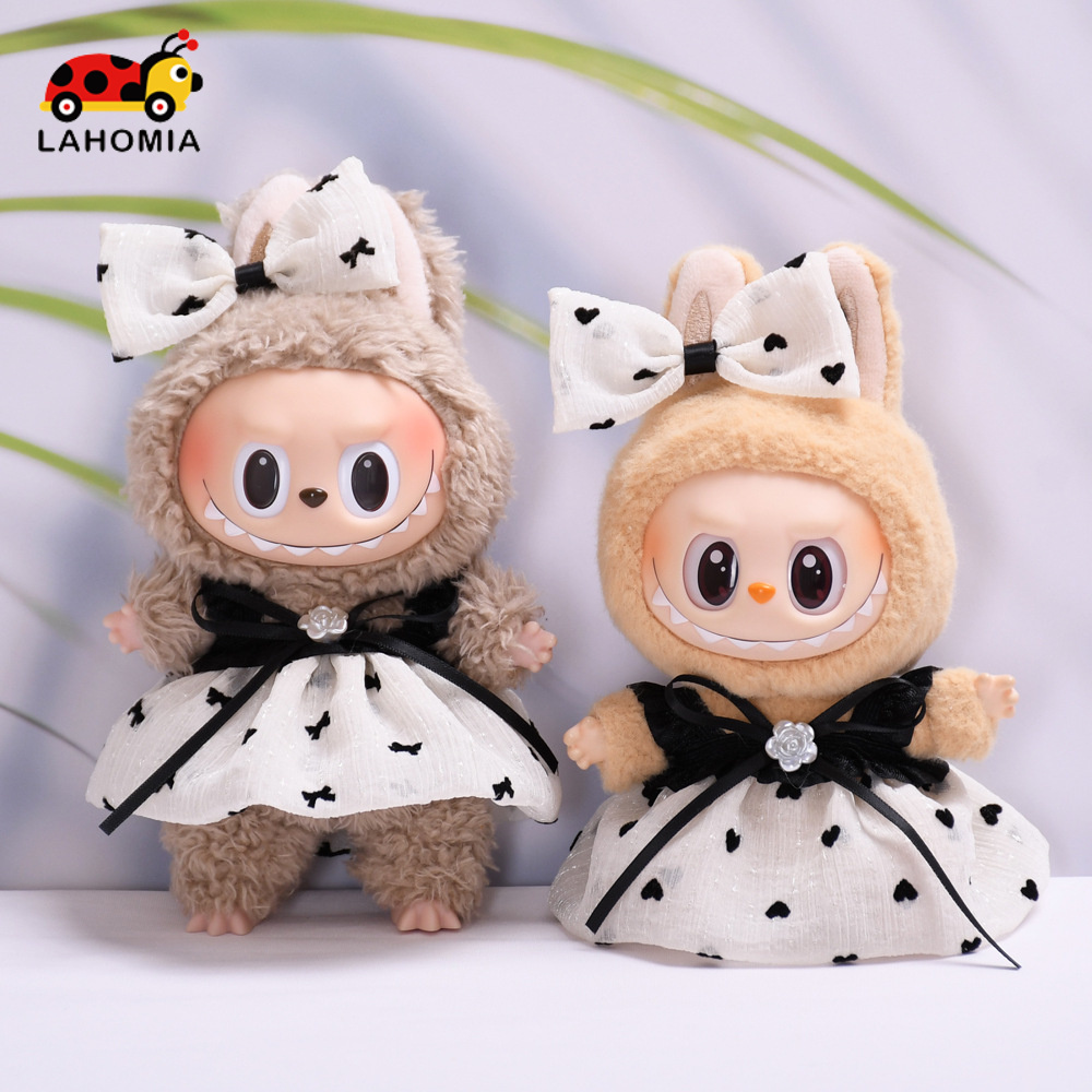 เสื้อผ้า Lahomia ชุด labubu macaron 17 ซม. ชุดกระโปรง Camellia Tulle