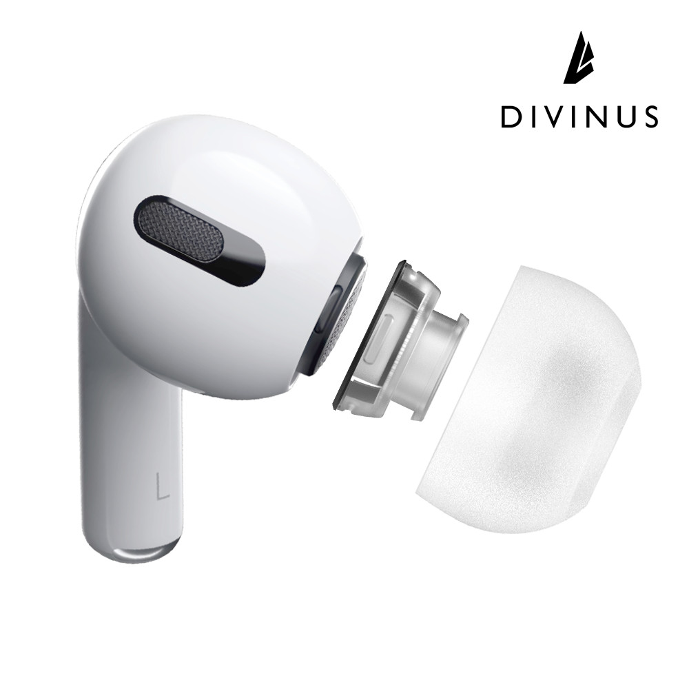 Divinus Velvet Eartips สําหรับ AirPods Pro Series สําหรับหัวฉีด 3 มม.-5 มม., Comfort Low Pressure Wider Loop Ear Tips สําหรับ AirPods Pro1/2