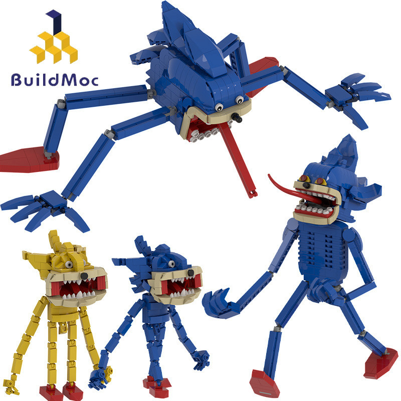 Buildmoc SHIN Sonic เทปรูป Sonic variation The Hedgehog Building Blocks DIY ของเล่นเพื่อการศึกษา MOC ชุดของขวัญของเล่นสําหรับเด็ก