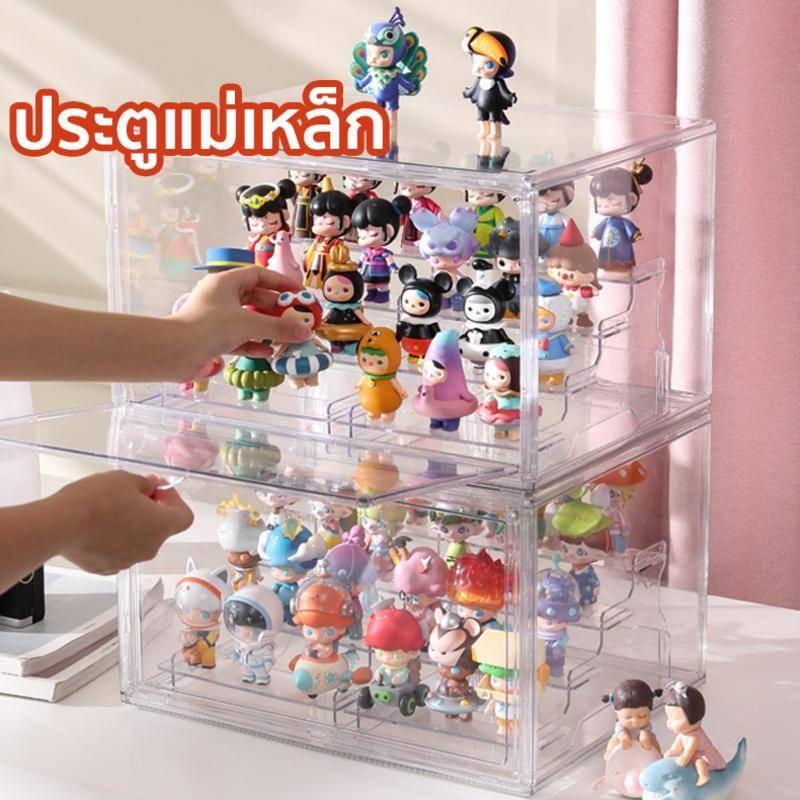 กล่องใส่โมเดล ชั้นวาง art toy ตู้เก็บของกันฝุ่น กันฝุ่นและกันความชื้น ประหยัดพื้นที่ วางเป็นชั้นๆ ง่ายต่อการจัดเก็บ