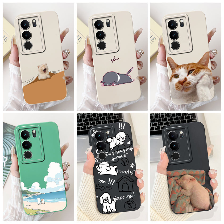 Vivo V29 Pro V 29 V29e V2317 V2250 V2251 กรณีน่ารักตลกสไตล์ซิลิโคนอ่อนนุ่มเลนส์เคสป้องกัน