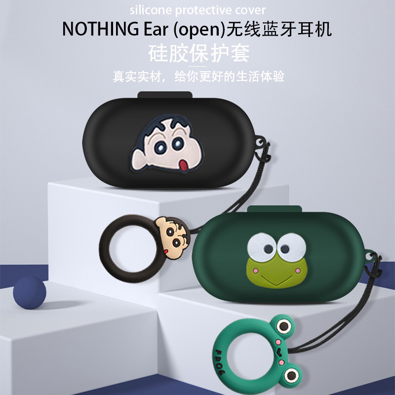 For Nothing Ear Open Case Cartoon Snoopy Stitch Rings Lanyard Pendant Nothing Ear Open Silicone Soft