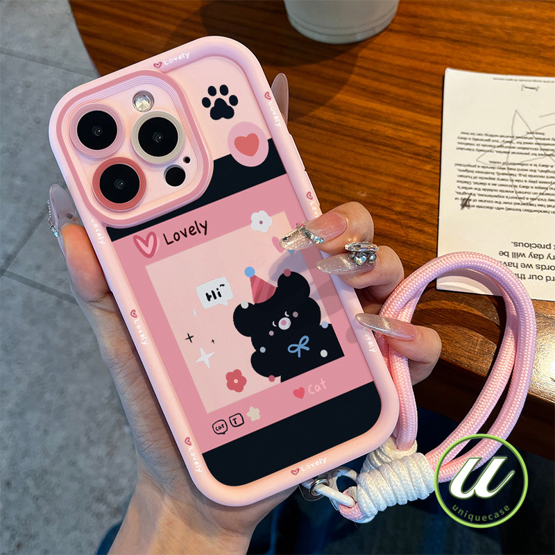 การ์ตูนวันเกิดหมีดูเดิลดอกไม้ เคส Samsung A15 A03s A54 A34 A04s A32 A05s A05 A04 A50 A24 A03 A12 A11 A53 A13 A14 A04E
