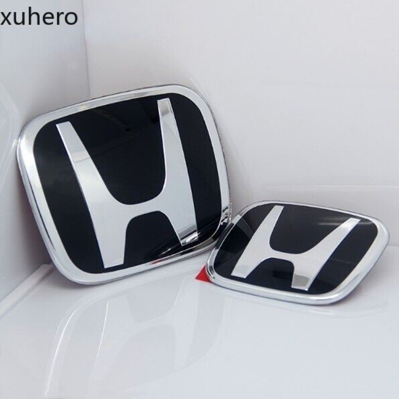 สําหรับ Honda CRV CR-V 2007-2011 G3 Gen 3 อะคริลิค Honda สีดํา 3D สัญลักษณ์ด้านหน้าด้านหลังพวงมาลัยโ