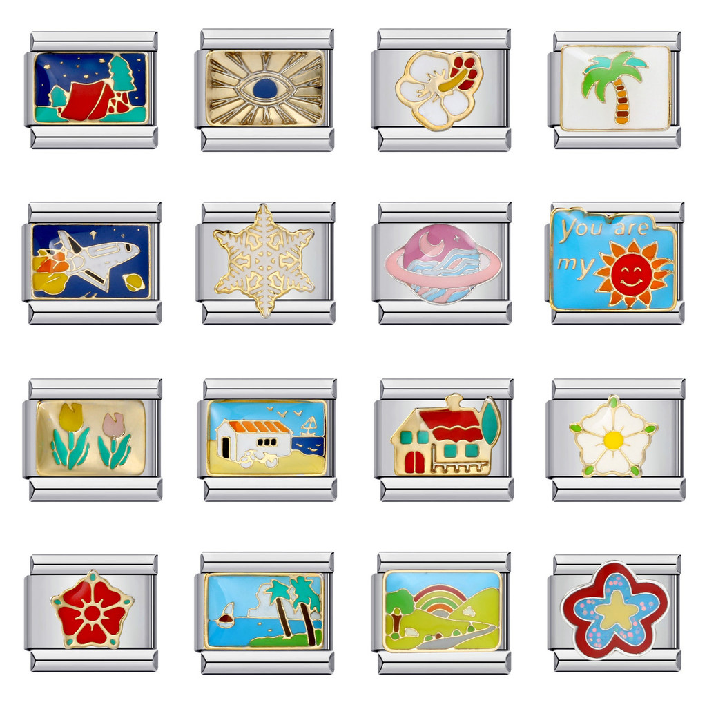 สร้อยข้อมือโมดูลอิตาลี, การเชื่อมส่วนบุคคล, สร้อยข้อมือเหล็กไทเทเนียมหยดน้ํามัน, สร้อยข้อมืออิตาลี ทําเอง แฟชั่น