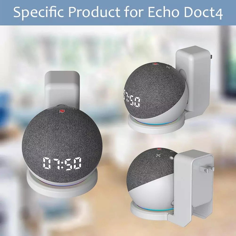 ขายึดติดผนังสําหรับ Echo Dot 4 / Echo Dot 5 Holder, ขาตั้งลําโพงเนื้อแมทวัสดุ PC