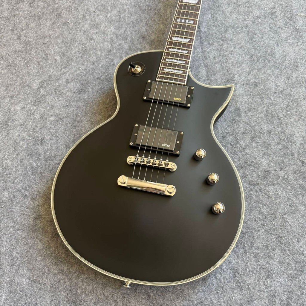 Esp E-II Eclipse Guitar Black Body White Edge / Yellow Edge ของใช้ส่วนตัว Professional Guitar