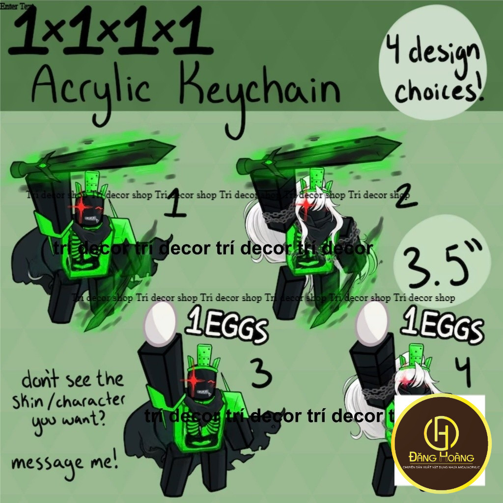 Forsaken พวงกุญแจอะคริลิค 1x1x1 3.5 นิ้ว