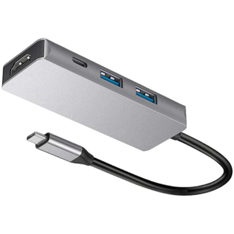 Fuf 4 in 1 USB C Docking Station Type C to HDTV 4K Splitter Type C USB3 0 Power