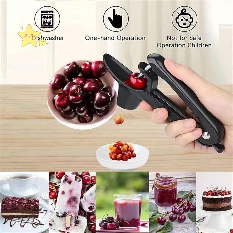 [JBTH] Cherry Pitter ,สแตนเลส Cherries Corer Pitter เครื่องมือพร้อมการออกแบบแบบกดมือถือ, ประหยัดเวลาและอวกาศสําหรับทําเชอร์รี่ [JB]