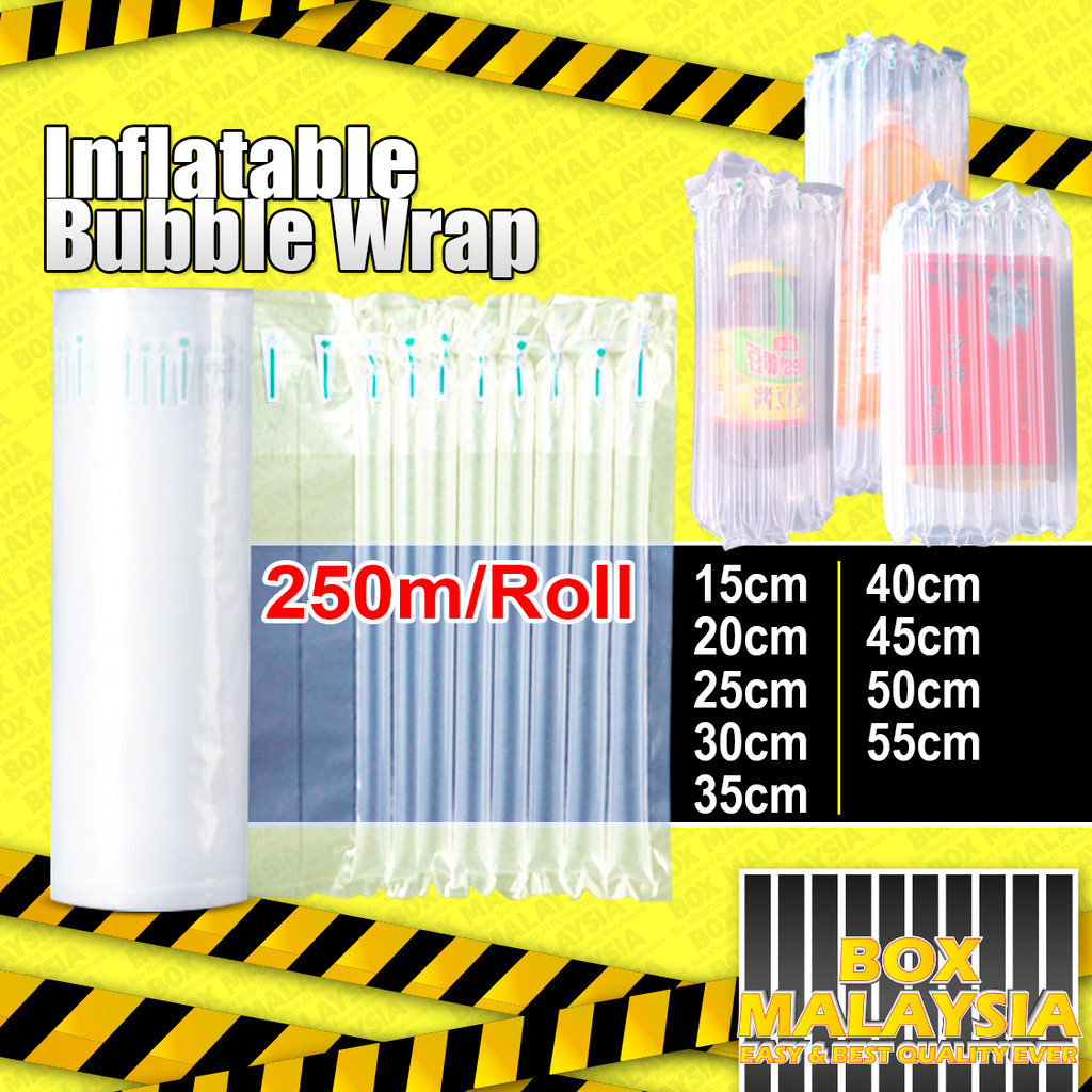 Inflatable Air Bubble Wrap 250m ฟรี 1m Balut Gelembung Udara Bubble Wrap Inflatable Bubble Wrap ฟองอ