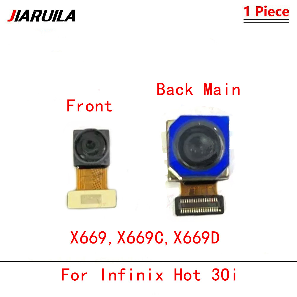 กล้องหน้าสําหรับ Infinix Hot 30i X669 X669C X669D โมดูลกล้องด้านหลังด้านหลัง