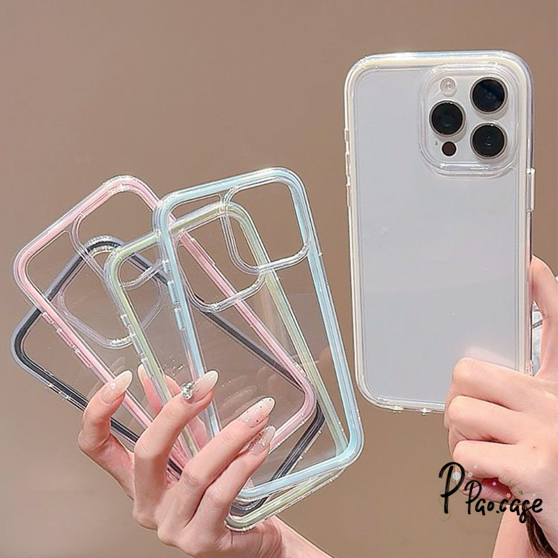 เคสโทรศัพท์แม่เหล็กสำหรับ iPhone 11 12 13 14 15 16 Pro Max 17 Air Covers เคสซิลิโคนนิ่มกันกระแทก 2in1