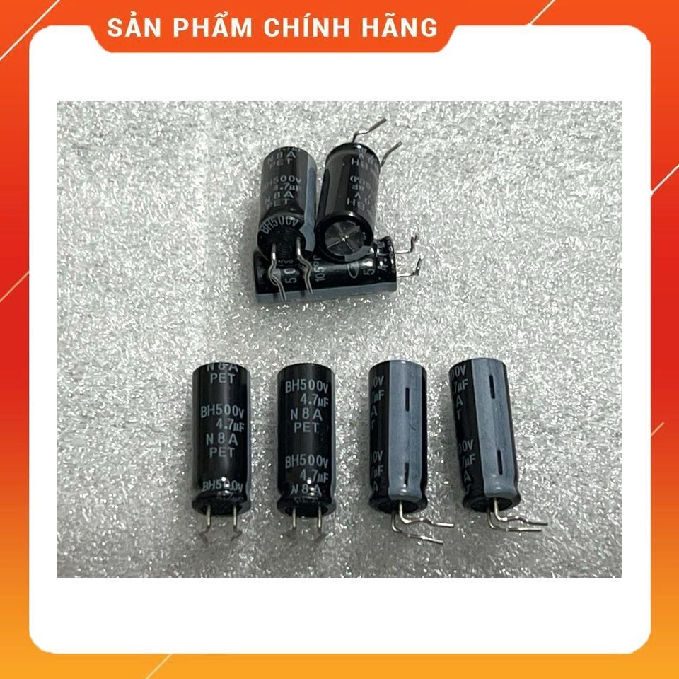 [ 10 ชิ้น ] POWER CAPACITORS 4.7UF 500V 4.7UF, 500V4.7UF, 4.7UF500V SAMWA 8x20mm