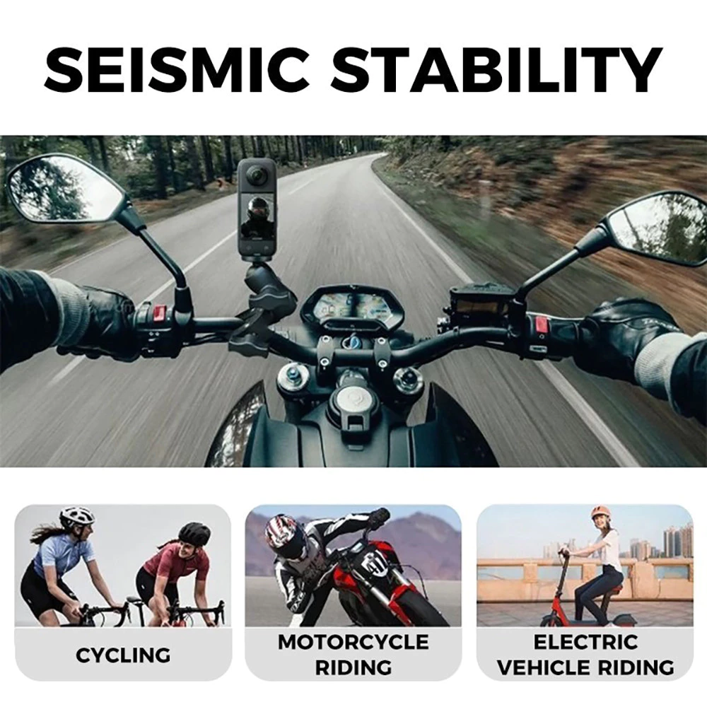 ขายึดเเฮนด์ ที่ยึดกล้องแอคชั่นแคม Action camera สำหรับติดมอเตอร์ไซด์ สำหรับ ล็อคแฮนด์บาร์ ก้านกระจก thumbnail 7
