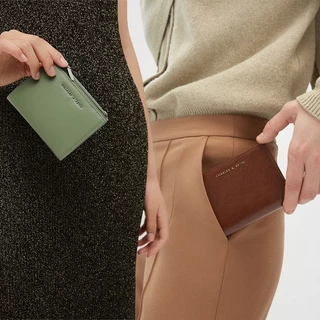 กระเป๋าสตางค์หนังPUแบบBifold/Trifold สำหรับผู้หญิง จุบัตรได้มาก มีซิป
