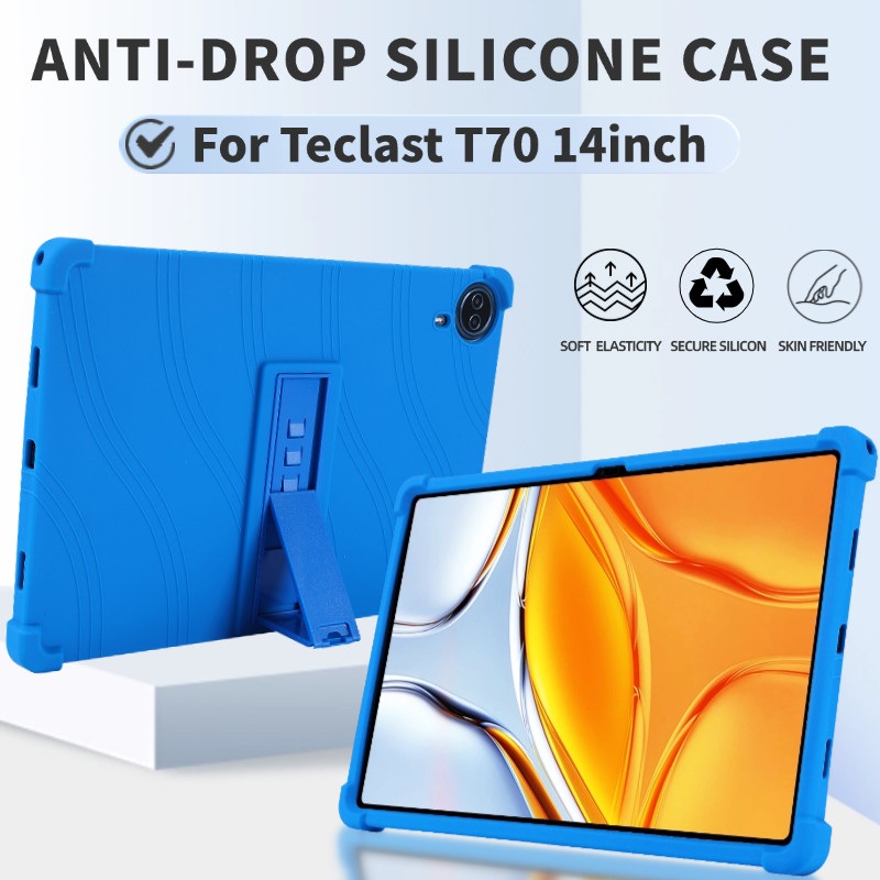 สําหรับ Teclast T70 2024 ฝาครอบ TECLAST T70 11 นิ้วแท็บเล็ตกันกระแทกซิลิโคนนุ่มปรับขาตั้งเด็กปลอดภัย