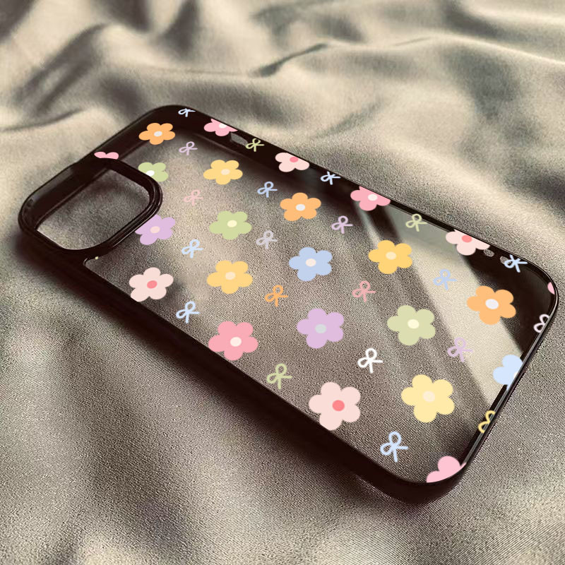 ปลอกสําหรับ Samsung A05S A56 A35 A06 A26 A36 A54 A55 A15 A16 A12 A52 A34 5G A32 ดอกไม้ที่มีสีสันโบว์ซิลิโคนใสกันกระแทก - รูปที่ 4