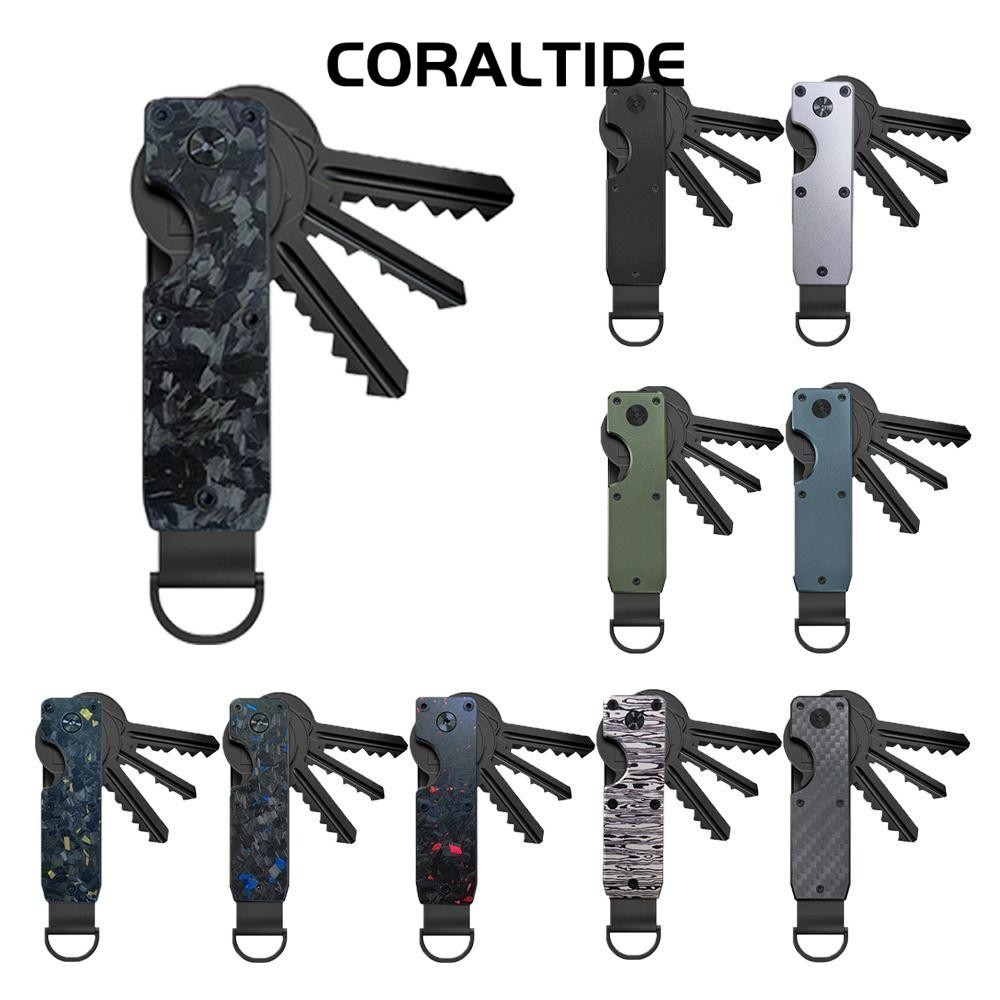 CORALTIDE ที่เก็บกุญแจแบบมินิมอล - โลหะทนทาน รับกุญแจได้ 2-6 ดอก พร้อมชุดไขควงในตัว (เหมาะกับกุญแจสั้นกว่า 6.2 ซม.)