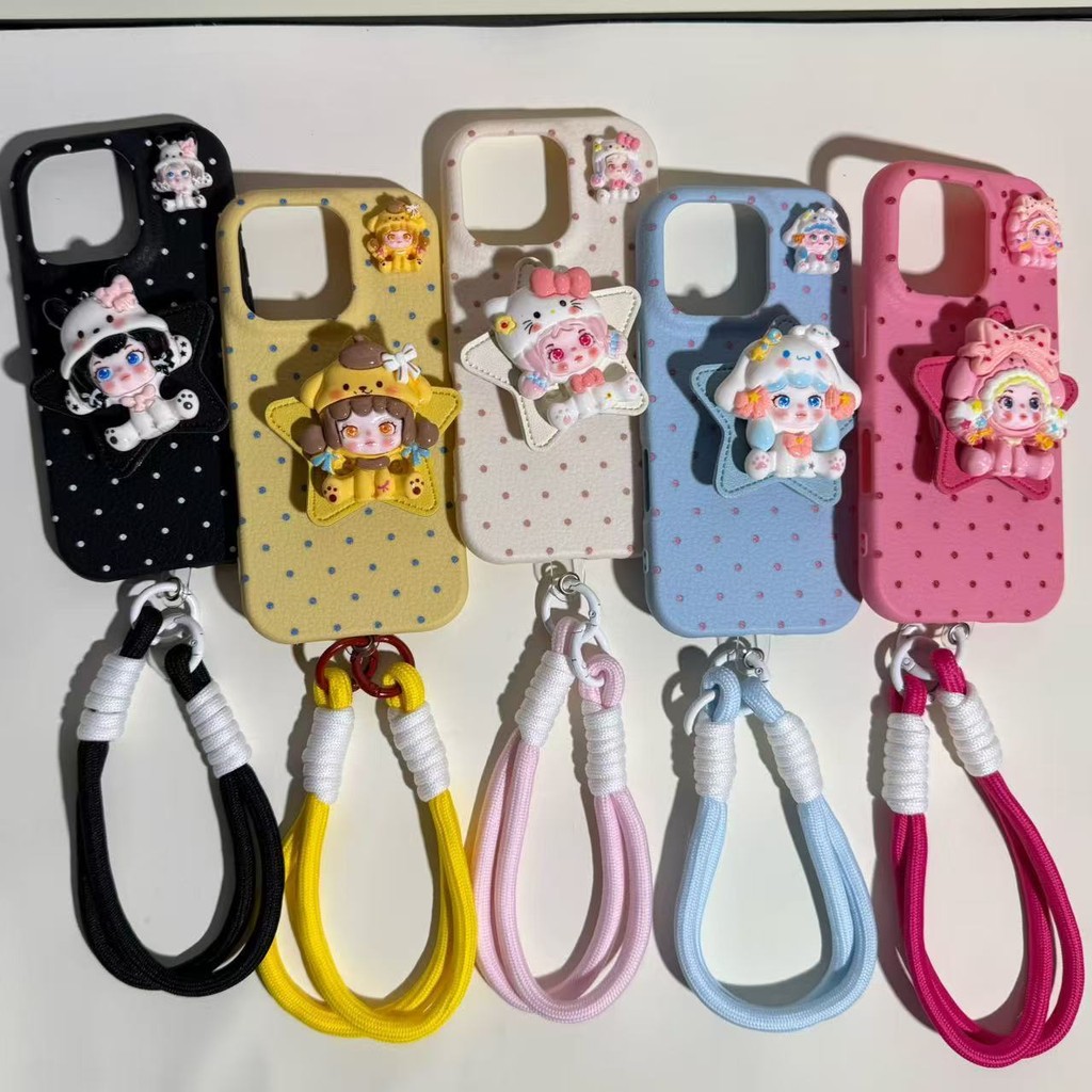 ตุ๊กตาการ์ตูนสามมิติสําหรับเคส iPhone 16promax 16pro 16plus 15plus 15 15promax 14promax 13pro 13promax 12promax 12 12pro 11promax 14plus