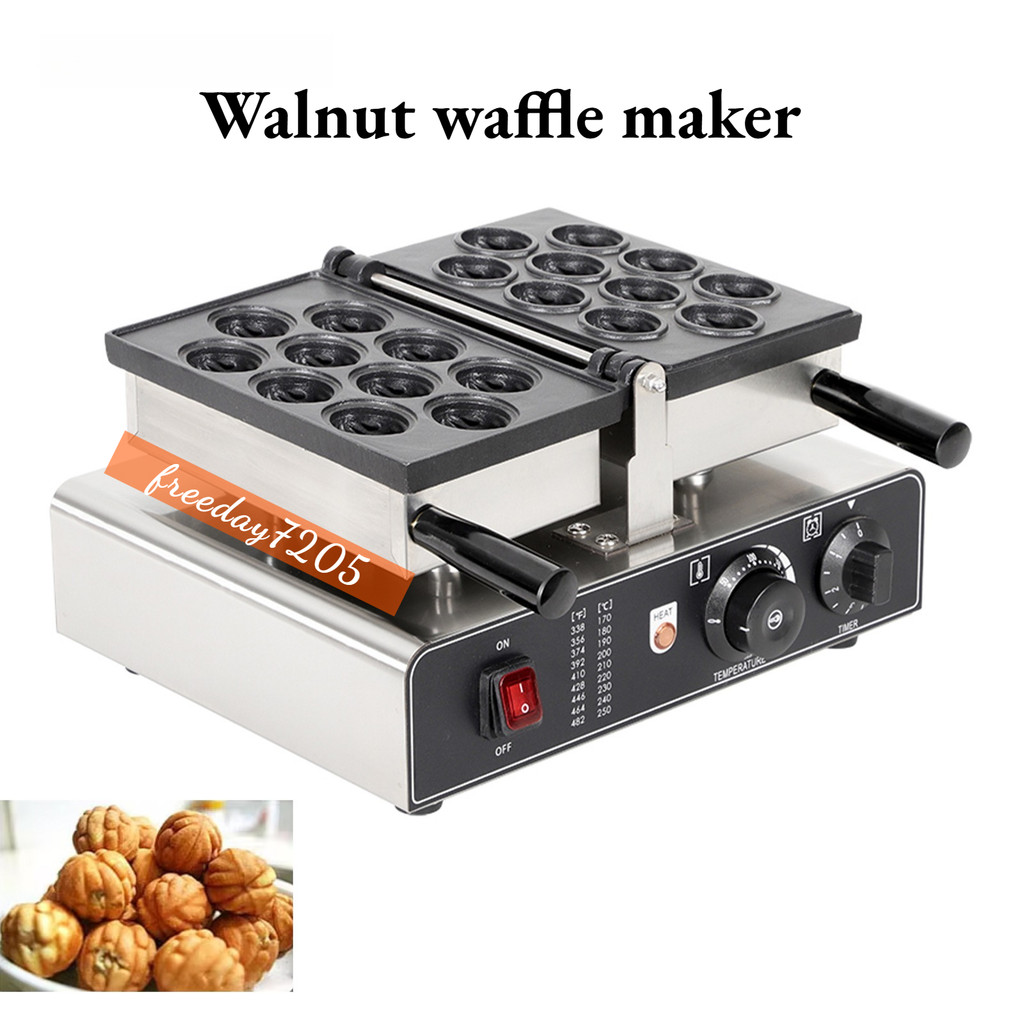 เตาขนมวอลนัท เครื่องวาฟเฟิลวอลนัท 10ชิ้น Walnut waffle maker