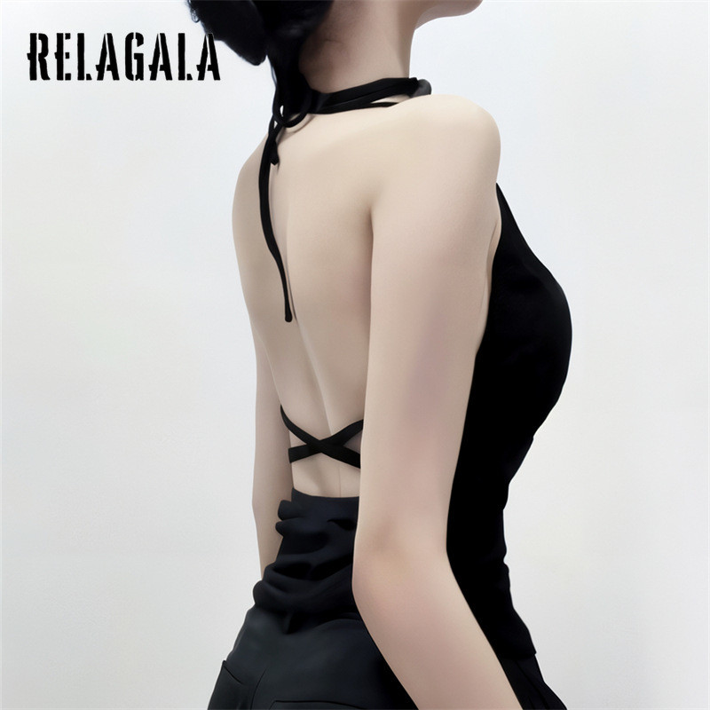 RELAGALA Bras สไตล์เสื้อกล้ามเปลือยหลัง เซ็กซี่สีทึบ — صورة 3