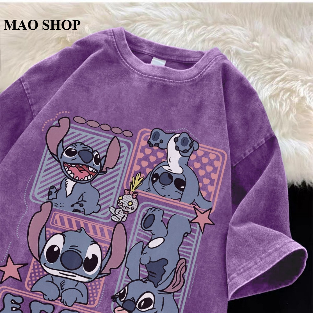 COD✅ (จัดส่งในกรุงเทพฯ) MAO Shop ❗เสื้อStitch แนวสตรีท ลายการ์ตูน ส์ผ้านุ่มมากจ้า ใส่ได้ทั้งผู้ชายผู้หญิง เสื้อวินเทจA19