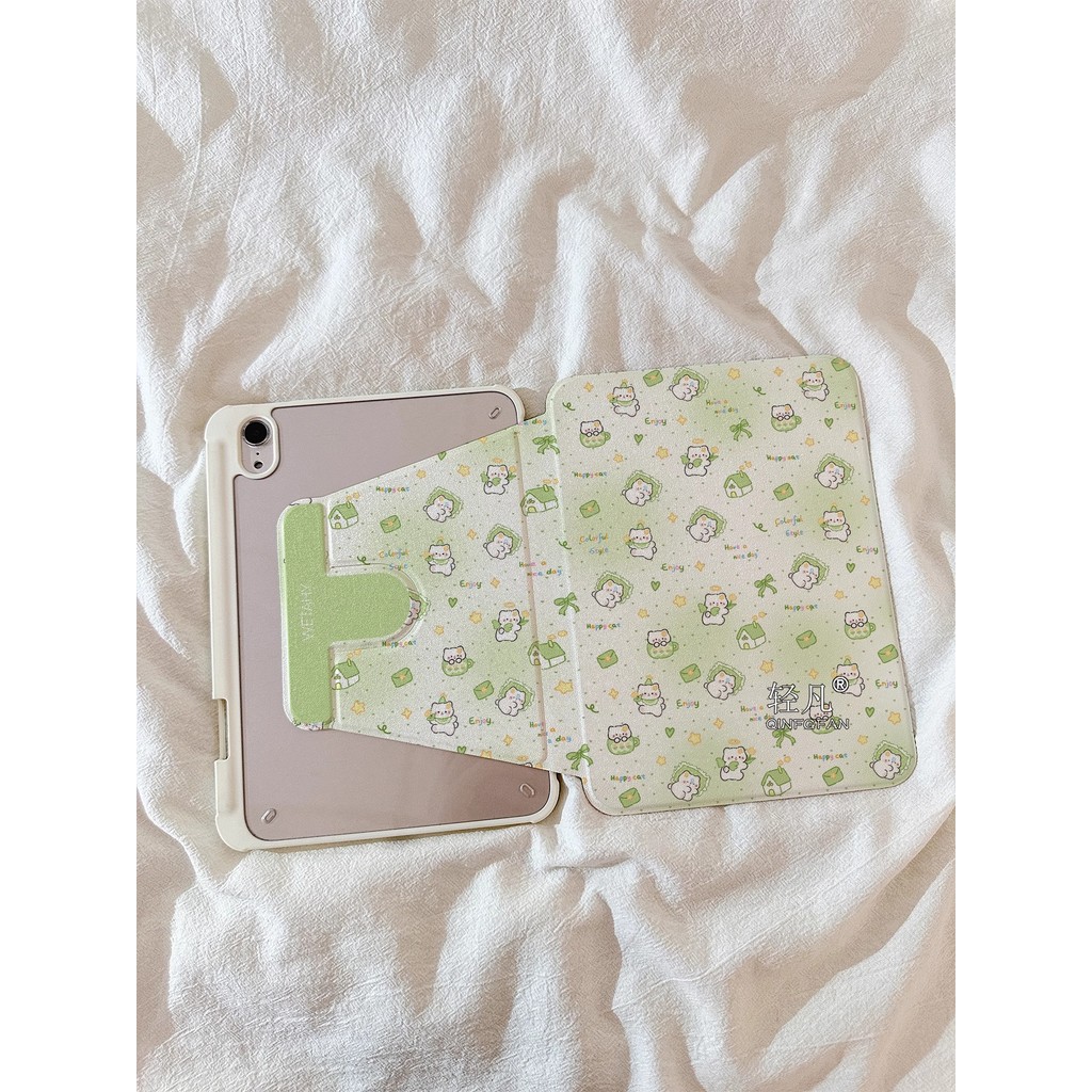 【720°หมุนบิลกรณีiPad Flipอะคริลิคปลอกแท็บเล็ตสําหรับiPad Air 1 2 3 4 5 6 7 Pro 11 นิ้วM2 m3 11 13 นิ