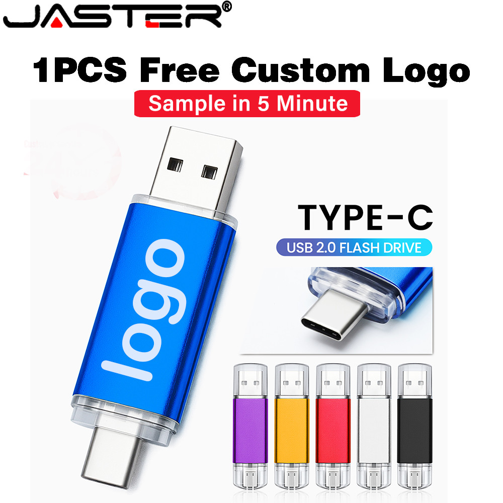1 ชิ้นฟรีโลโก้ที่กําหนดเอง 2 IN 1 แฟลชไดรฟ์ USB 128GB 64GB แฟลชไดรฟ์ Original 32GB Key Chain Flashdrive 16GB USB แฟลชไดรฟ์ Oiginal 8GB