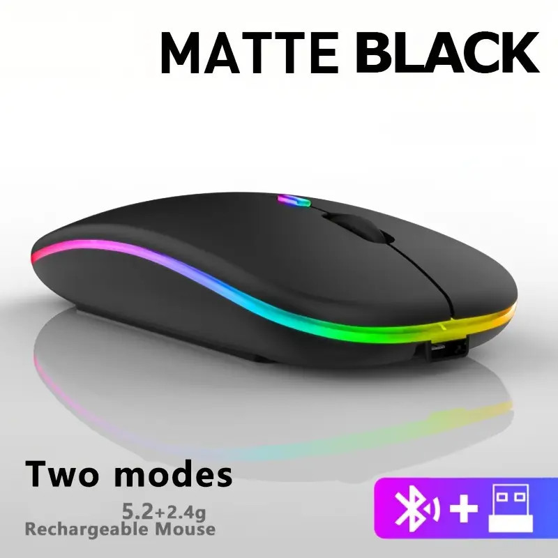 เมาส์บลูทูธไร้สาย 2.4GHz | ออปติคอลแบบชาร์จไฟได้ปรับได้ | Tetikus Tanpa Wayar Boleh Cas สําหรับ PC &