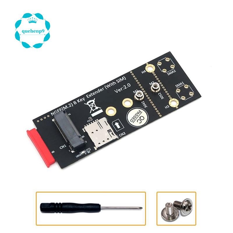 [quehenp9]อะแดปเตอร์โมดูลไร้สาย M.2 Key-B รองรับโมเด็ม 5G 4G 3G LTE GSM พลาสติกสีดําสําหรับ NGFF 304