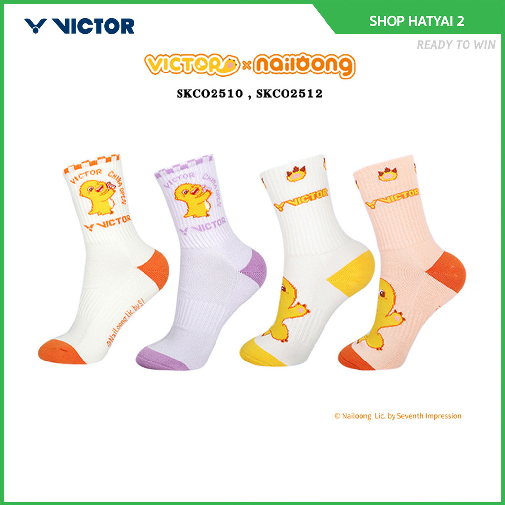 VICTOR COLLECTION NAILONG ถุงเท้ากีฬาแบดมินตัน รุ่น SKCO2510NL/SKCO2511NL/SKCO2512NL/SKCO2513NL