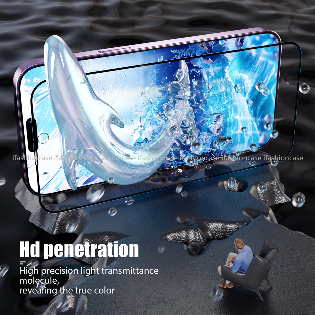 ฟิล์มกันรอยหน้าจอ For iPhone 13 11 17 pro max Case iPhone 11 15 16 pro max 14 12 pro max 6 7 8 Plus XR XS Max SE HD - รูปที่ 7