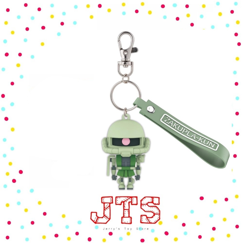 Bandai พวงกุญแจมาสคอตยาง 3D - Zakupla-Kun 6883 พวงกุญแจกันดั้ม Keyholder Zaku Pla พวงกุญแจ JTS