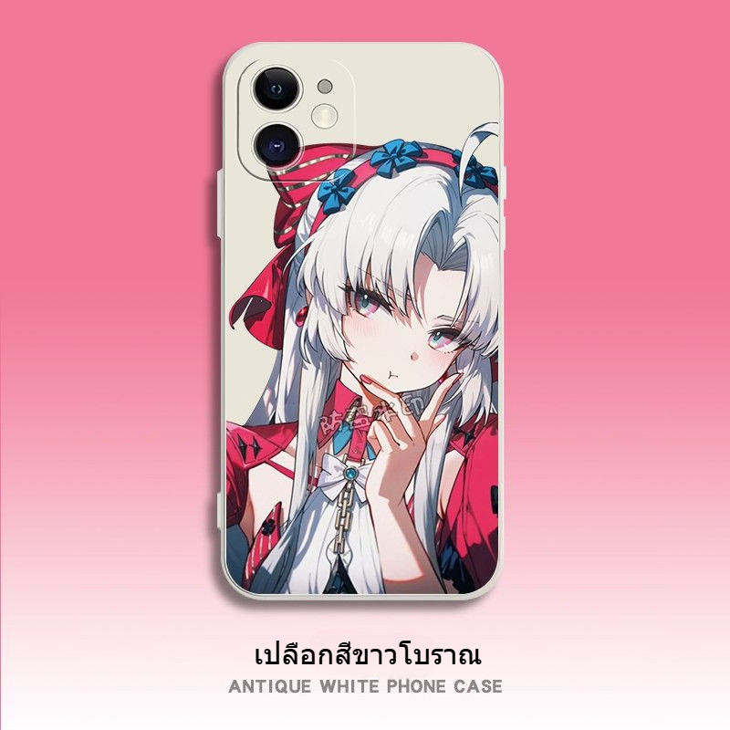 เคสiPhone สําหรับ iPhone11 12 13 14 15 16 Pro Max TPU Soft Case Wuthering Waves Carlotta เกมตัวอักษร