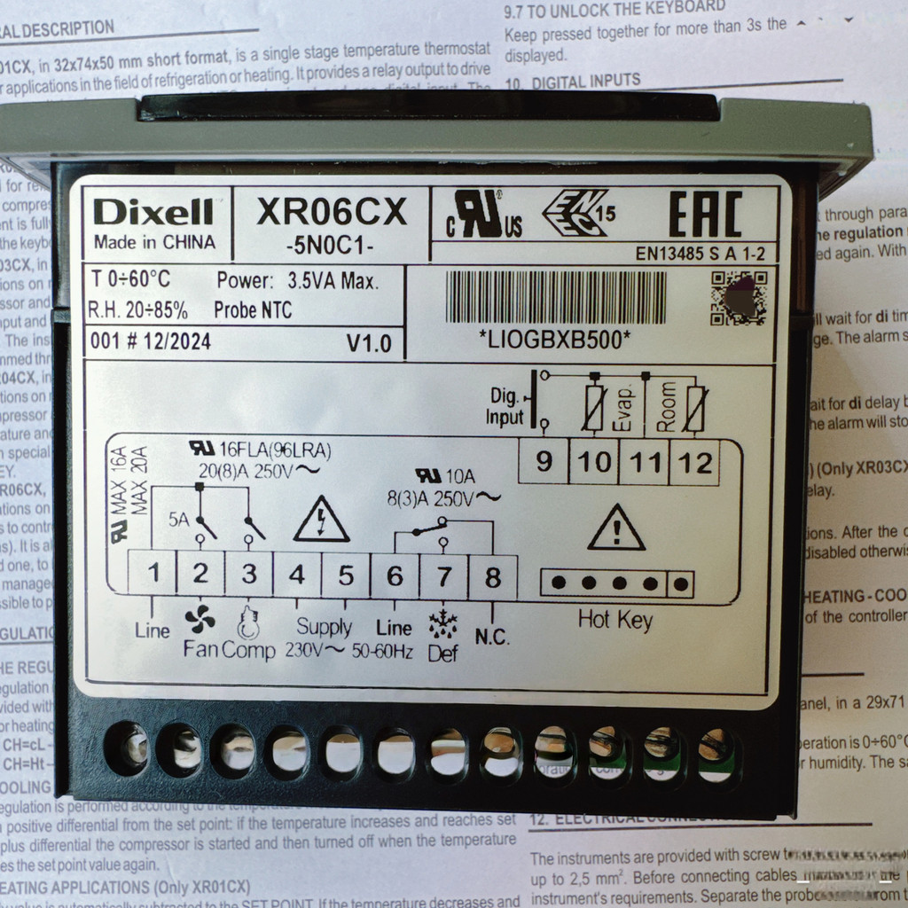 XR03CX ต้นฉบับ dixell Elf Thermostat XR06CX, XR02CX, XR05CX, XR04CX