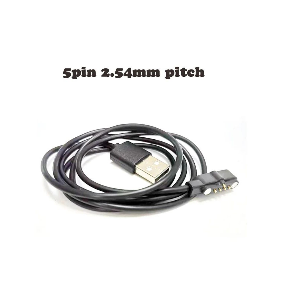 2 PC 5 pin Pogo แม่เหล็กสําหรับเด็ก Smart Watch Charge Connector สาย USB 2.54 มม.สําหรับ A20 A20S TD