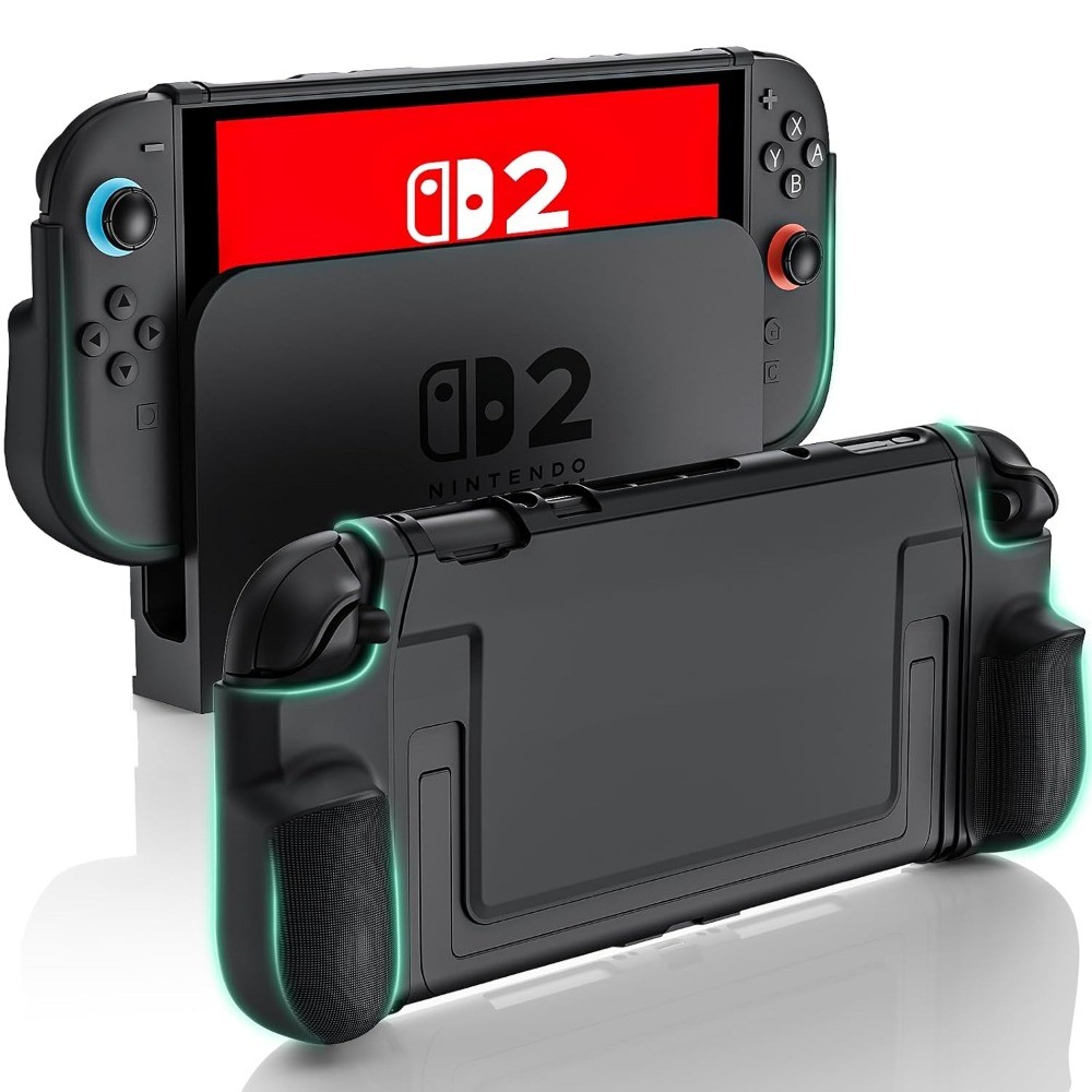 สําหรับ Nintendo Switch 2 Grip Case, อัพเกรด Slim Dockable เคสป้องกันสําหรับคอนโซล NS2 ปกแข็งเช่นเกมแพดจริงสําหรับมือถือ, กันกระแทกและกันรอยขีดข่วน