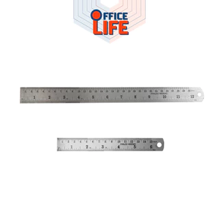 Stainless Hardened ฟุตเหล็ก ไม้บรรทัดเหล็ก ขนาด 6 นิ้ว / 12 นิ้ว ( 1 ชิ้น )