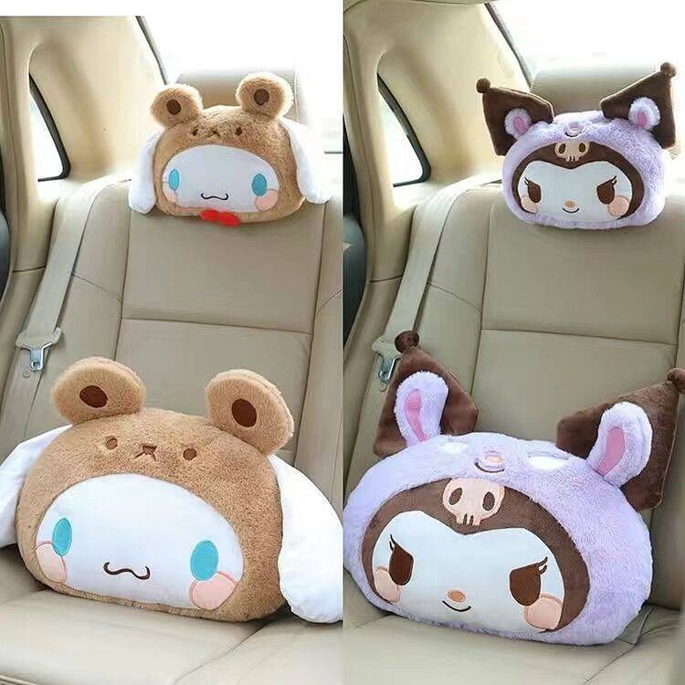 Cute Cartoon Clow M Headrest Car Vehicle Neck Pillow Waist Pillow Couple Car Interior Ornaments Lumb