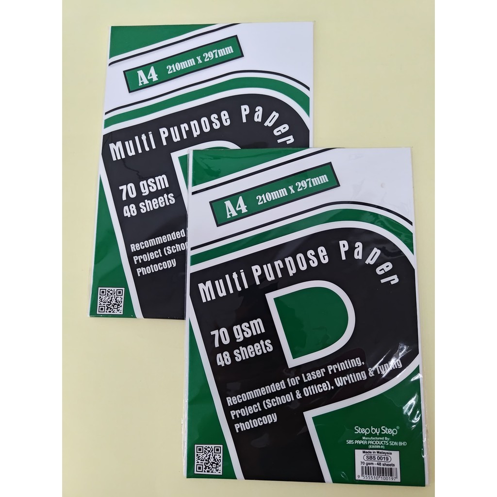 Stok Sedia Kertas Putih Serbaguna A4 70gsm (48gsm Helai)/A4 กระดาษอเนกประสงค์ 70gsm 48 แผ่น/A4 กระดา