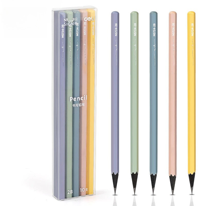 (กล่อง 10 -NS724) Nusign NS724-2B Deli ดินสอดําพรีเมียม
