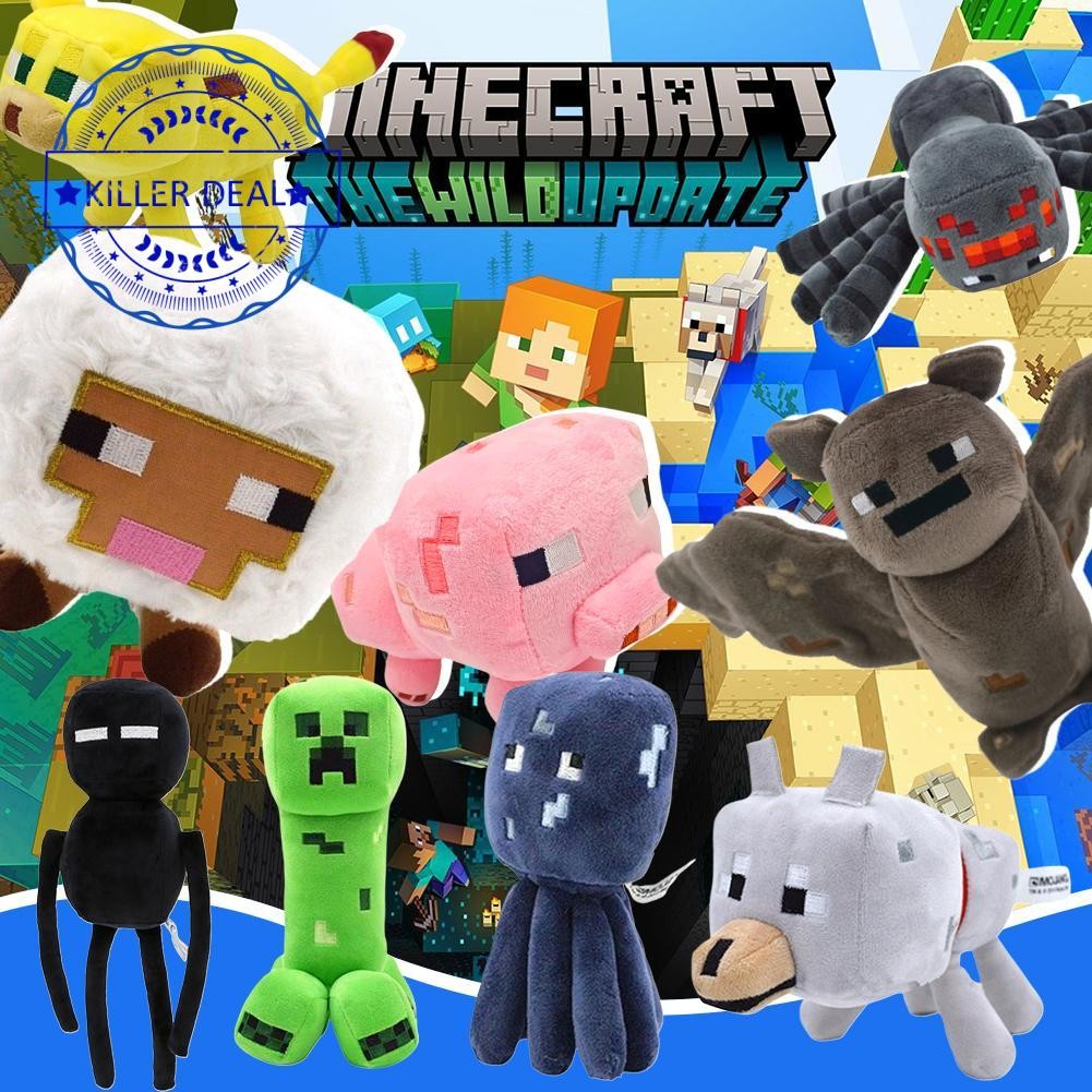 ตุ๊กตาของเล่นใหม่จาก Minecraft: Creeper, Zombie, Mooshroom, ปลาหมึกแกะ, Steve และ Ocelot