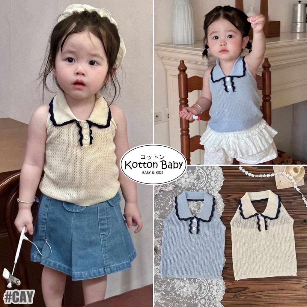 KEMEJA 0-4 ปี | KNIT KNIT TOP เสื้อยืด BABY SHIRT GIRLS CLOTHING แคตตาล็อก CTML CAY