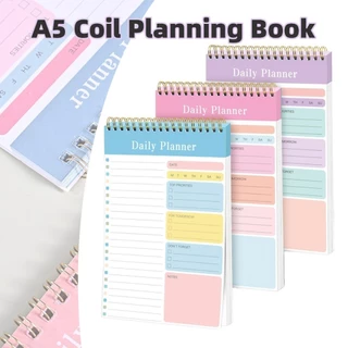 สินค้ามีคุณภาพ Weekly planner A5 สมุดโน้ต แพลนเนอร์สันห่วง รายสัปดาห์ สําหรับสํานักงาน โรงเรียน 30แผ่น