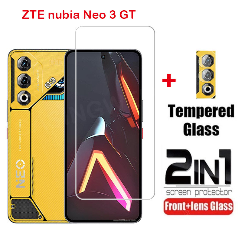 4in1 กระจกนิรภัยสําหรับ ZTE Nubia Neo 5 Pro GT Neo5Pro Neo5GT 4G 5G 2026 ป้องกันหน้าจอ Anti Scratch 9H ความแข็งคลุมทั้งหมดกระจกนิรภัยฟิล์ม HD ฟิล์มป้องกัน